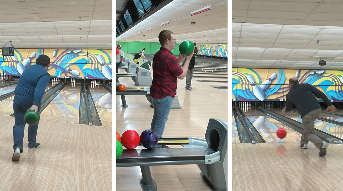 Three Little Rock employees bowl